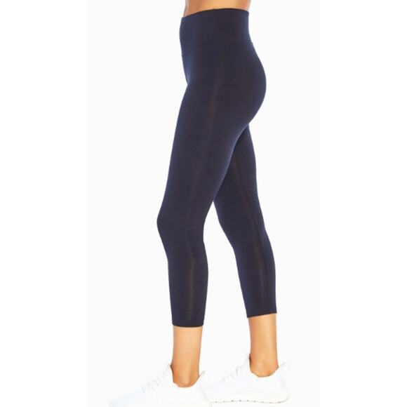 Marika Carrie Tummy Control Mid Calf Capri Leggings Midnight Blue Women's L - Picture 1 of 4